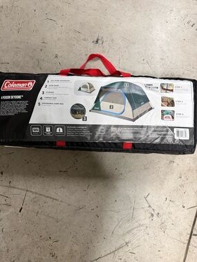 Coleman Tent Carry Bag with Red Handles and Black Exterior